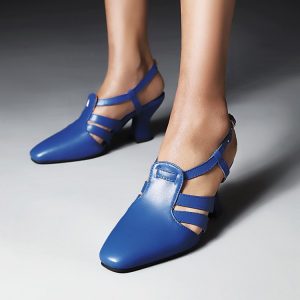 Closed Toe High Heel Sandals with Wine Glass Heel