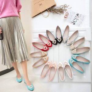Fashion Flat Shoes with Rhinestone and Metal Decor - Style c.html