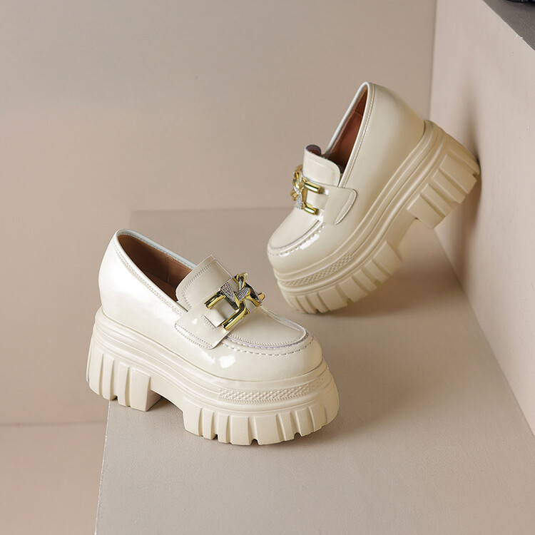 Women's Platform Rocker Shoes Patent Leather Slip-On High Heel - Style s.html - Image 4