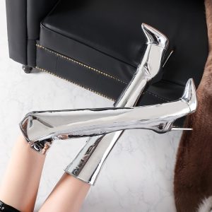 Women's Pointed Toe Stiletto Heel Long Fashion Boots