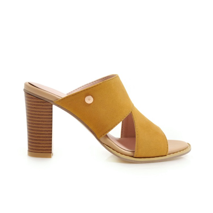 Women's Roman High Heel Sandals with Chunky Heel and Peep Toe - Image 5